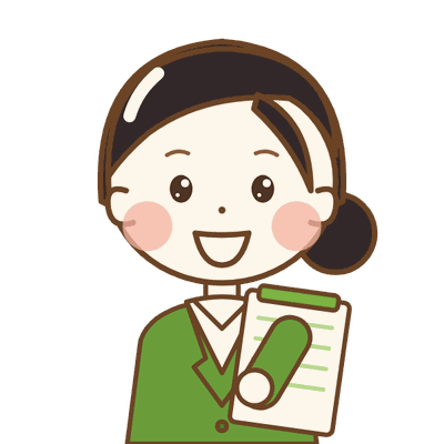 帳票を手に持つイラスト