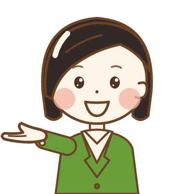 サービスをご案内するスタッフのイラスト
